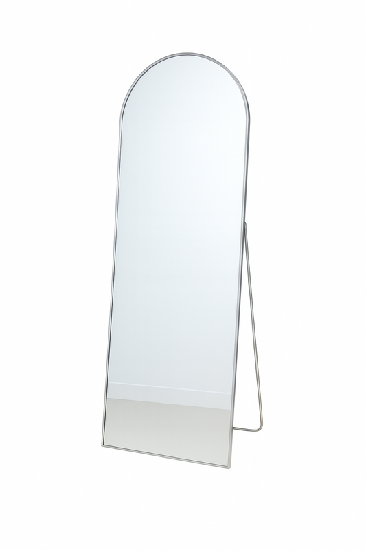 Dome Standing Mirror Framed Aluminum