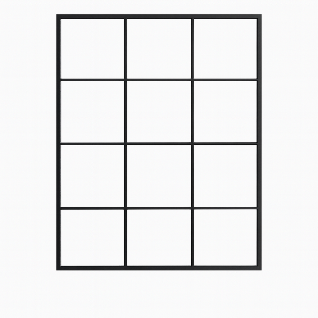 Grid Mirror Framed Aluminum