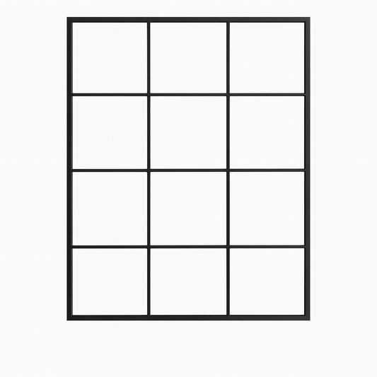 Grid Mirror Framed Aluminum