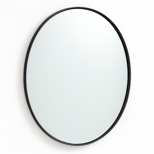 Oval Mirror Framed Aluminum