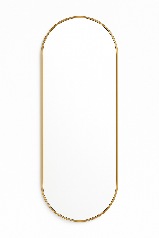 Pill Mirror Framed Aluminum